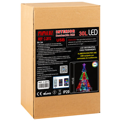 RGB/USB Illuminated Christmas Tree equipped with multifunction controller