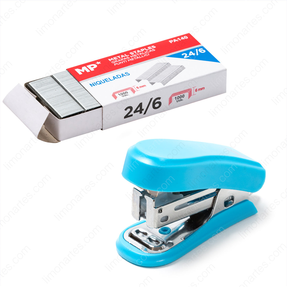 MP Mini Stapler+Metal Staples 1000 units.24/6