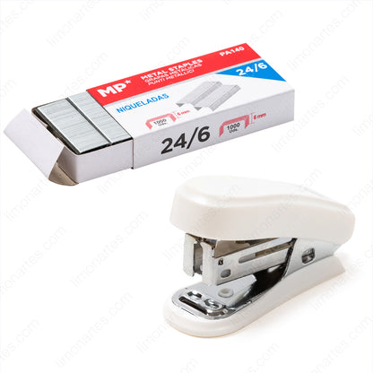 MP Mini Stapler+Metal Staples 1000 units.24/6