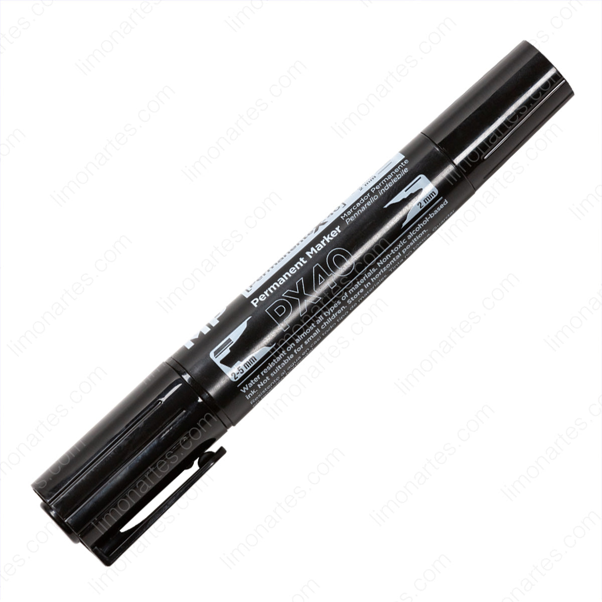 Rotulador permanente Doble Punta MP /Negro/2-5 mm y 2 mm/Óptimo para Uso Escolar, Hogar y Oficina