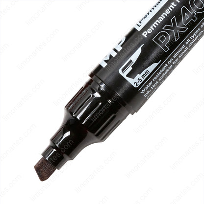 Rotulador permanente Doble Punta MP /Negro/2-5 mm y 2 mm/Óptimo para Uso Escolar, Hogar y Oficina