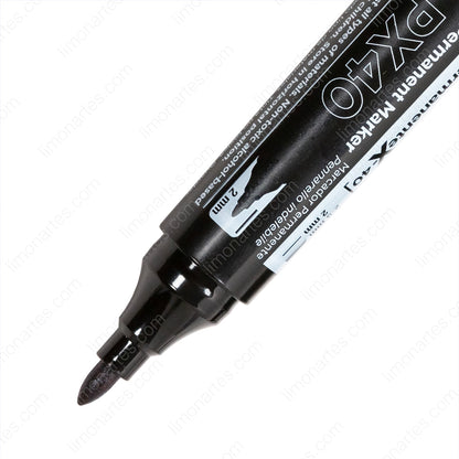 Rotulador permanente Doble Punta MP /Negro/2-5 mm y 2 mm/Óptimo para Uso Escolar, Hogar y Oficina