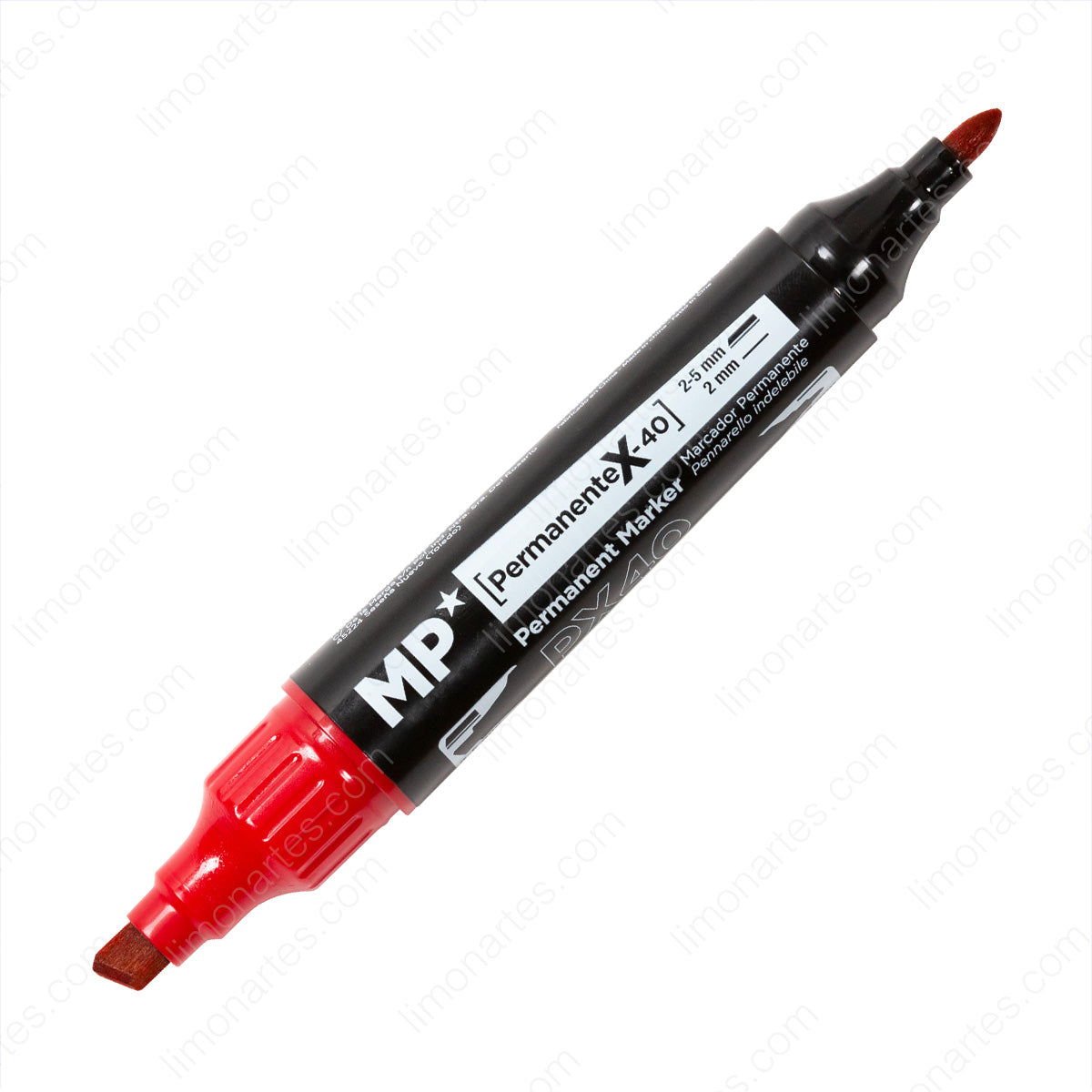 MP Double Tip Permanent Marker/Red/2-5 mm and 2 mm/Optimal for School, Home and Office Use