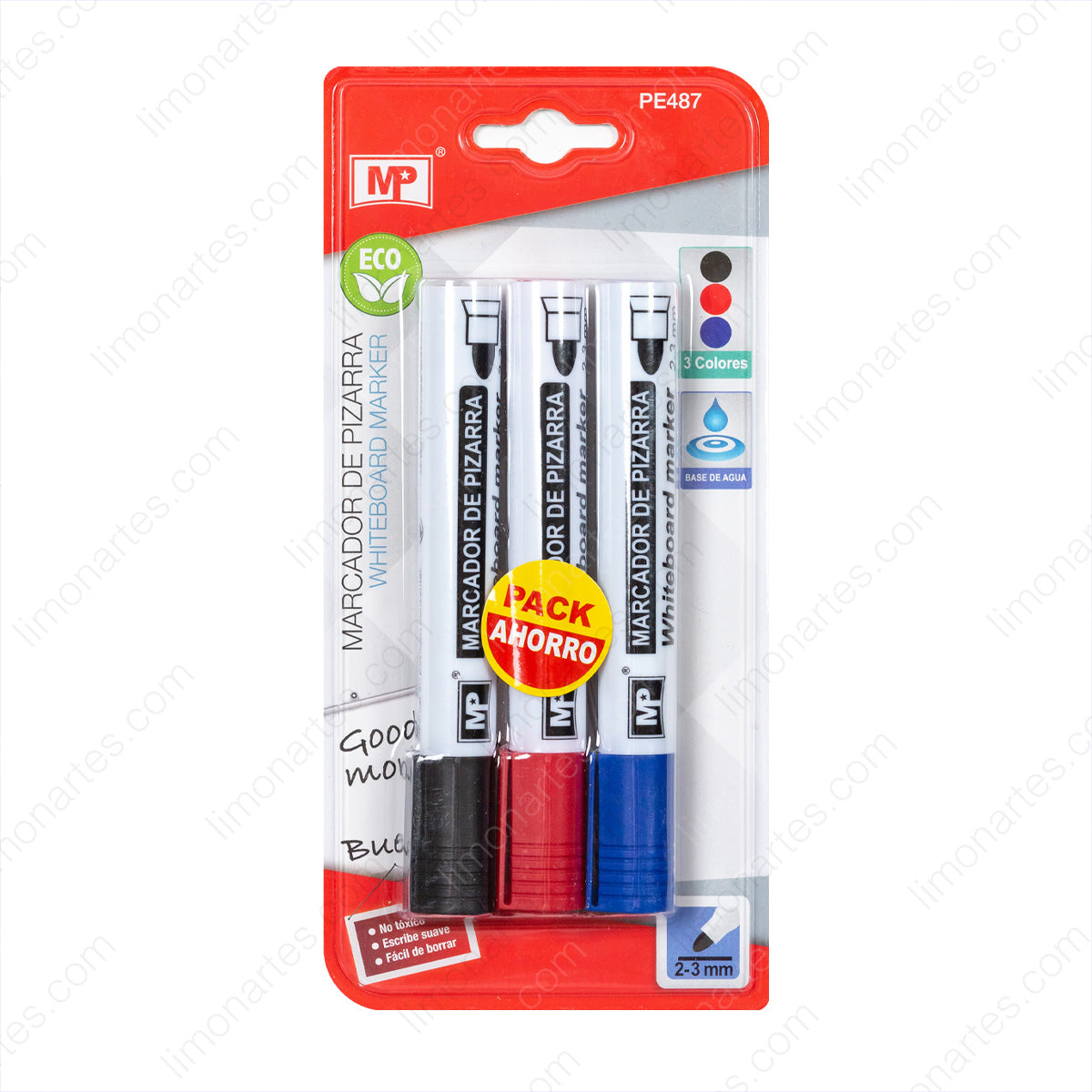 MP,Marcador pizarra 3 Uds. Pack ahorro 2/3mm - LIMÓN ARTES