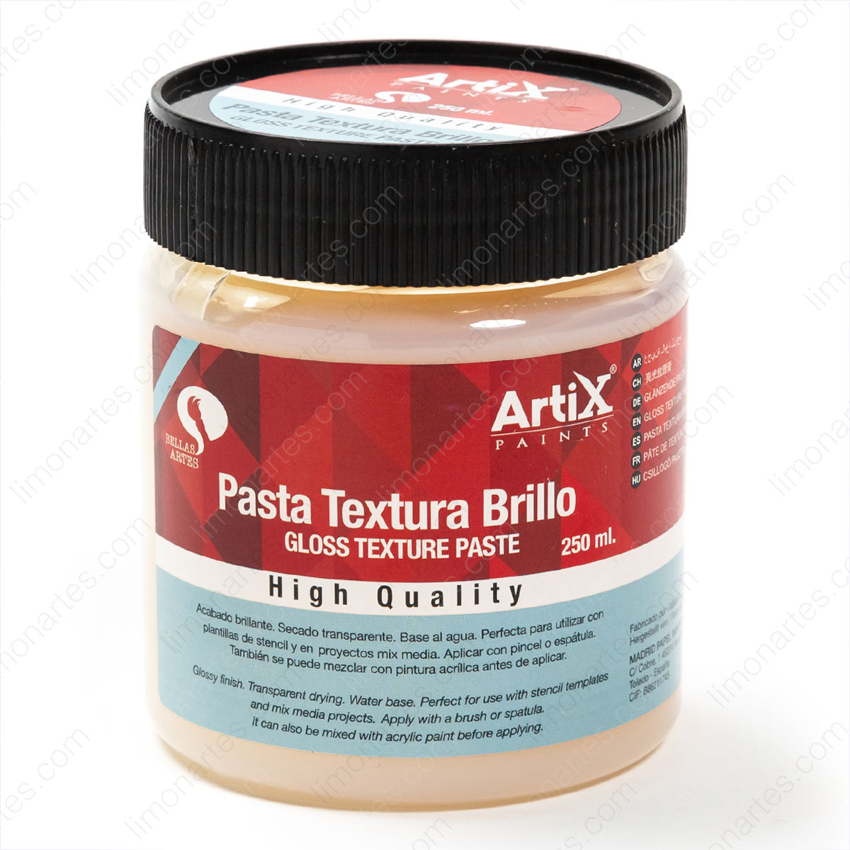 Artix Pasta Textura Brillo 250ml - LIMÓN ARTES