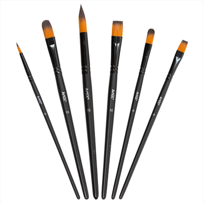 Artix Synthetic Professional Short Brush Set 6 pcs