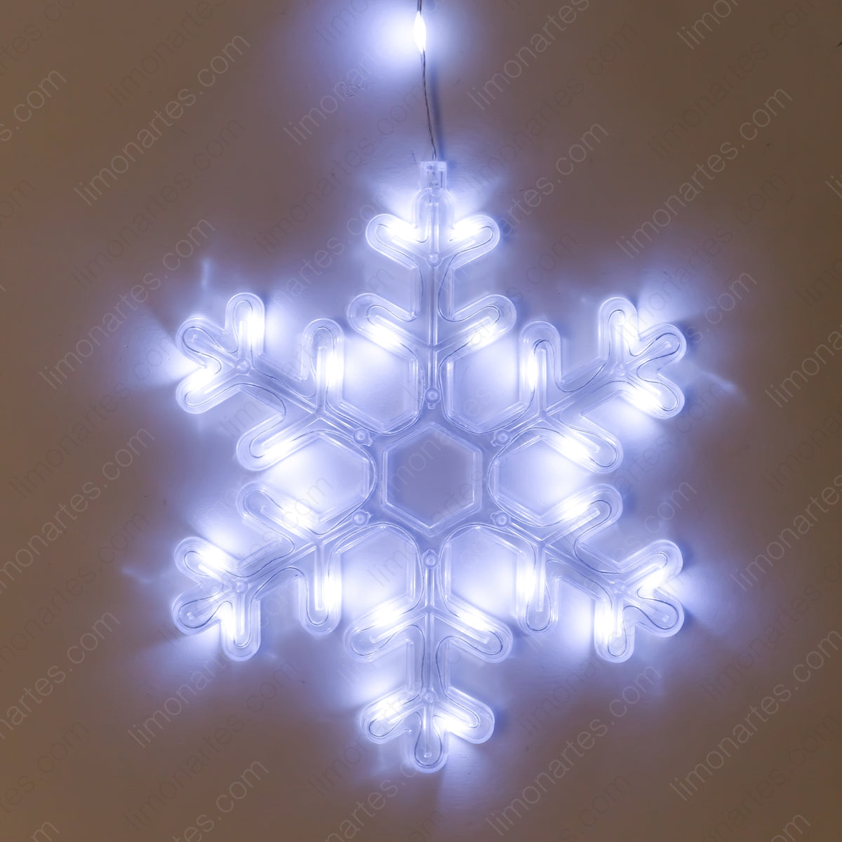 Copo de nieve blanco led/ d-1029 - LIMÓN ARTES